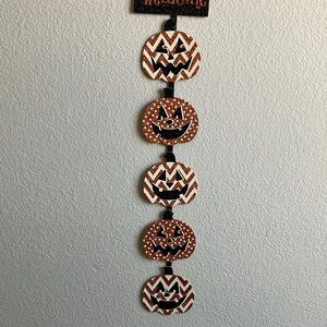 Halloween Pumpkin Wall Hanging Decor - Brown and Black